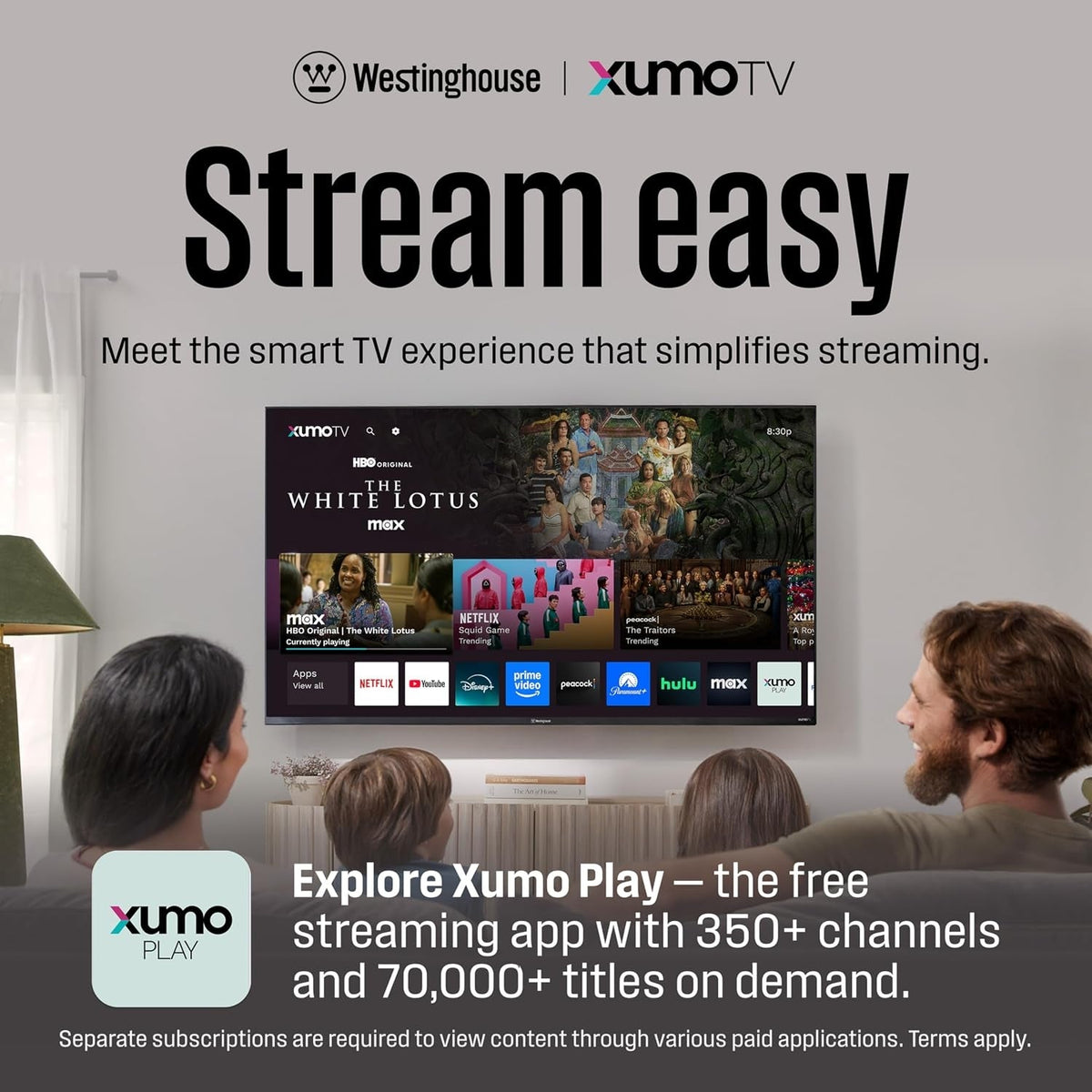 Westinghouse - 50-inch Smart 4K XUMO UHD TV, HDR10, Dolby Vision & Atmos WX50UX4800