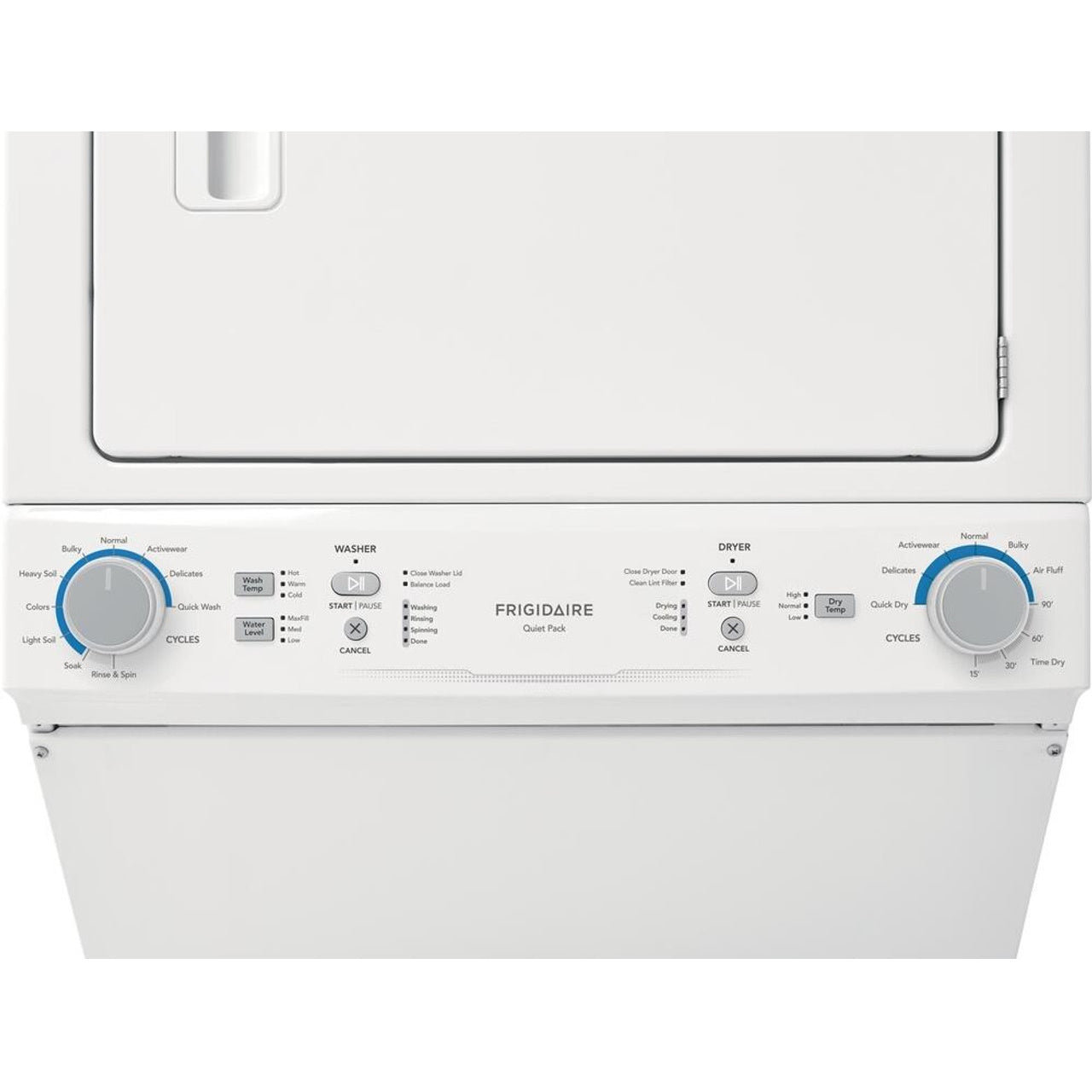 Frigidaire - Electric Washer/Dryer Laundry Center - 3.9 Cu. Ft Washer and 5.5 Cu. Ft. Dryer - White - FLCE7522AW- SN 4E42812274