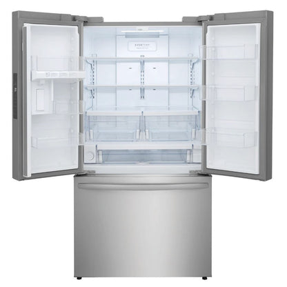 Frigidaire - 36 in 28.8 cu. ft. Standard Depth French Door Refrigerator in with Internal Water Dispenser - Stainless Steel  - FRFN2813AF- SN 4A43810384