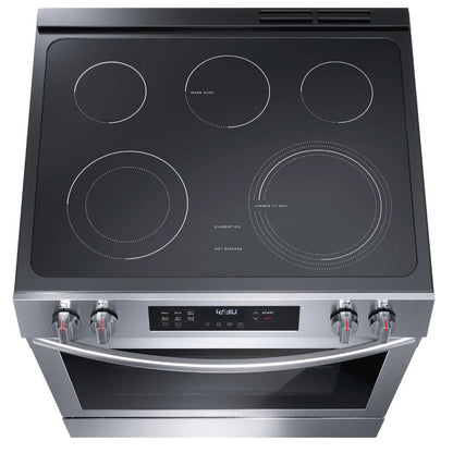 Frigidaire - 5.3 Cu. Ft. Freestanding Electric Range with Convection Bake - Stainless Steel - FCFE3083AS- SN VF43540887