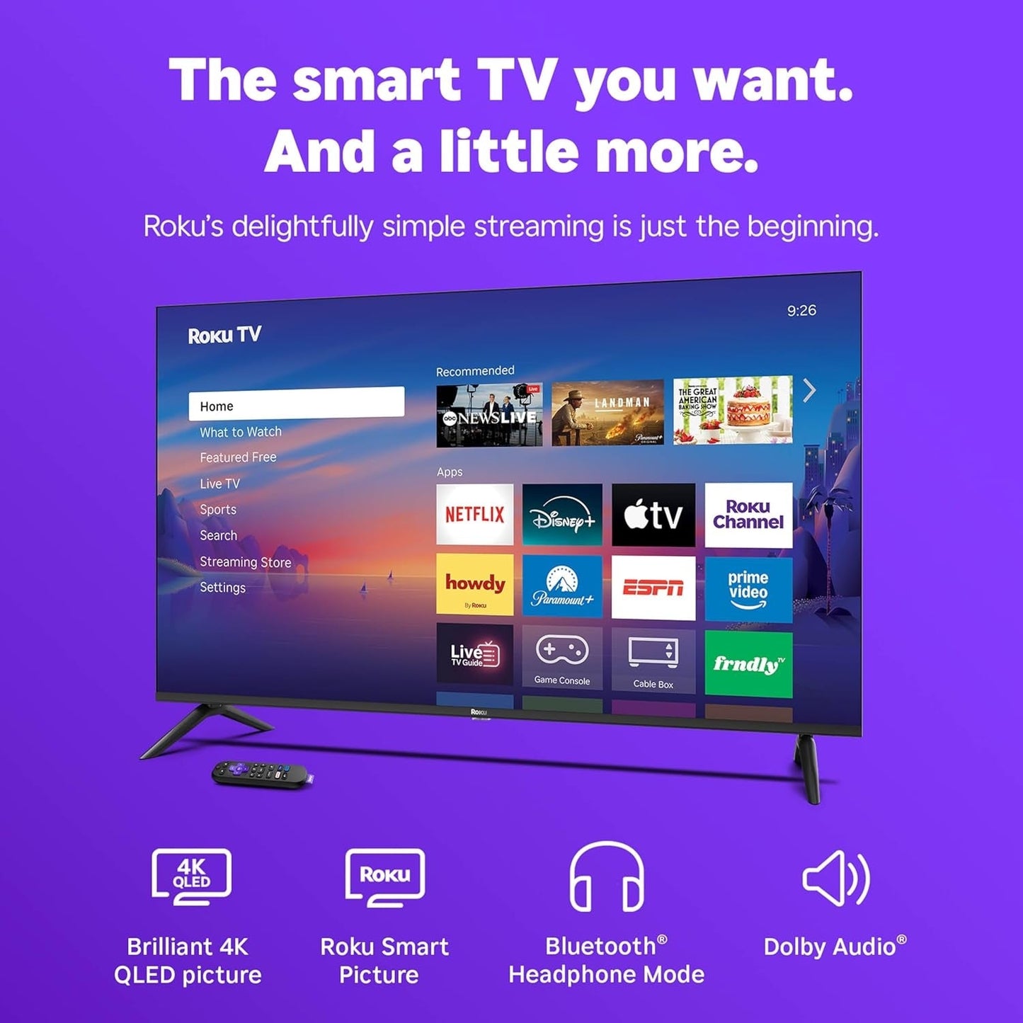Roku 50" Class Select Series 4K QLED Smart RokuTV (2026) 50R5D5