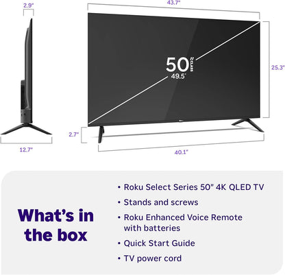 Roku 50" Class Select Series 4K QLED Smart RokuTV (2026) 50R5D5
