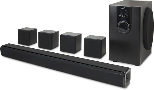 Live IHTB142B0 5.1 Channel Bluetooth Home Theater System, Black /80W  ILIVE5.1-R
