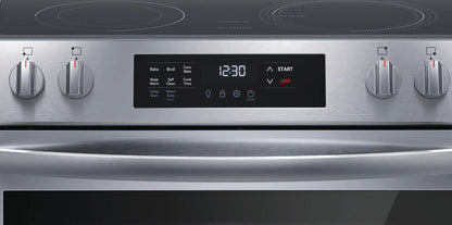 Frigidaire - 5.3 Cu. Ft. Freestanding Electric Range with Convection Bake - Stainless Steel - FCFE3083AS- SN VF43540887