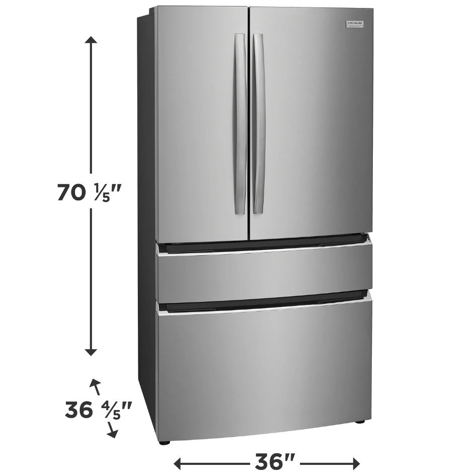 Frigidaire - Gallery 27.2 Cu. Ft. 4-Door French Door Refrigerator - Stainless Steel - GRMN2872AF- SN 1K42077399