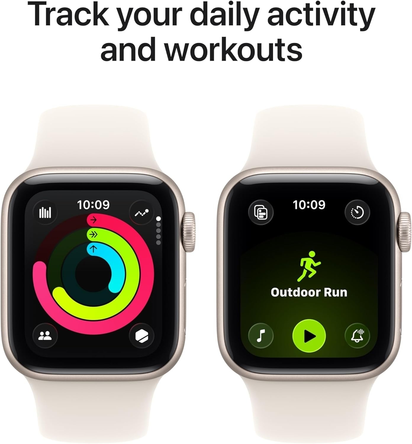 Apple Watch SE 3 40mm Starlight Aluminum Case GPS Starlight Sport Band MEH34LW/A