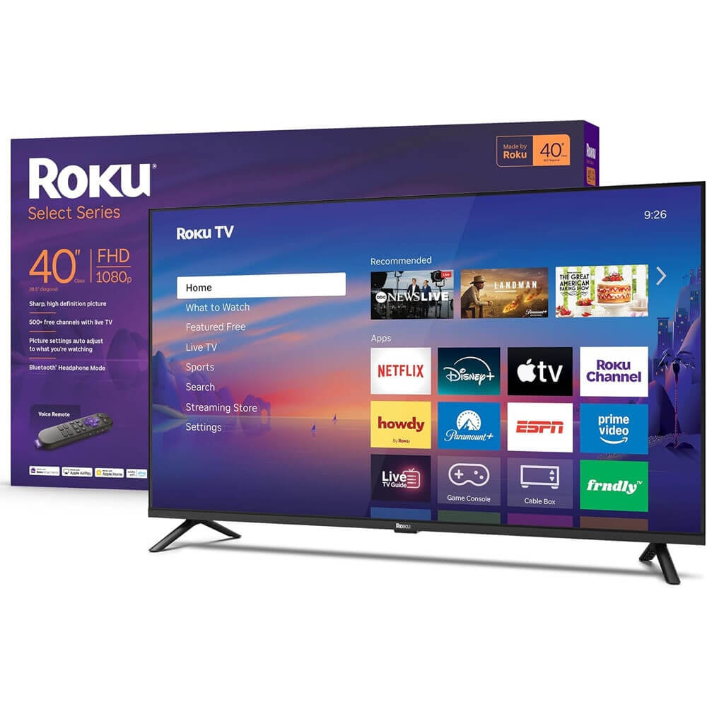 Roku 40" Class Select Series Full HD 1080p LED Smart Roku TV, HDMI ARC, Wi-Fi 4 & Bluetooth 5.2 - 2026