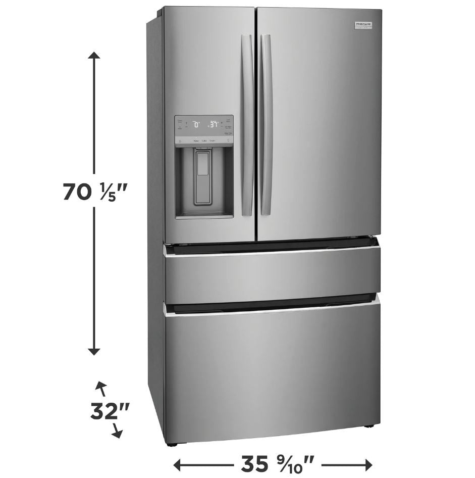 Frigidaire Gallery - 21.5 Cu. Ft. Counter-Depth 4-Door French Door Refrigerator - Stainless Steel  - GRMC2273CF- SN 1K42370578