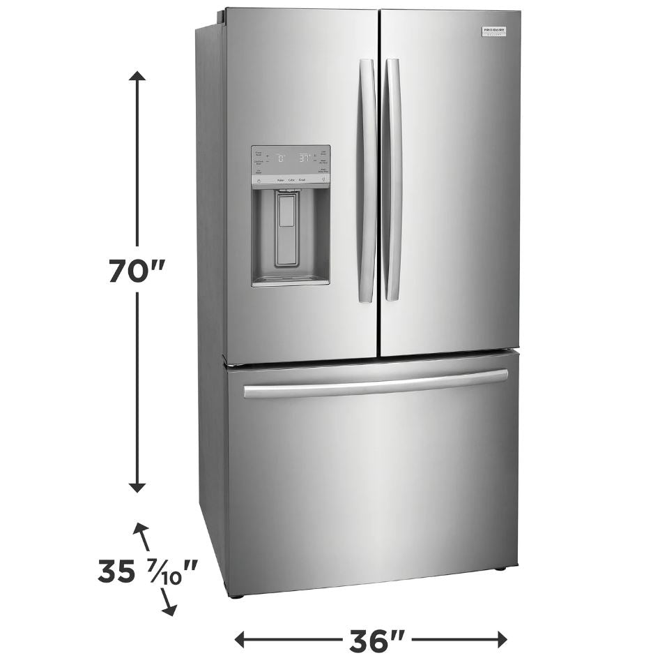 Frigidaire Gallery - 27.8 Cu. Ft. French Door Refrigerator - Stainless Steel  - GRFS2853AF- SN 4A44103404