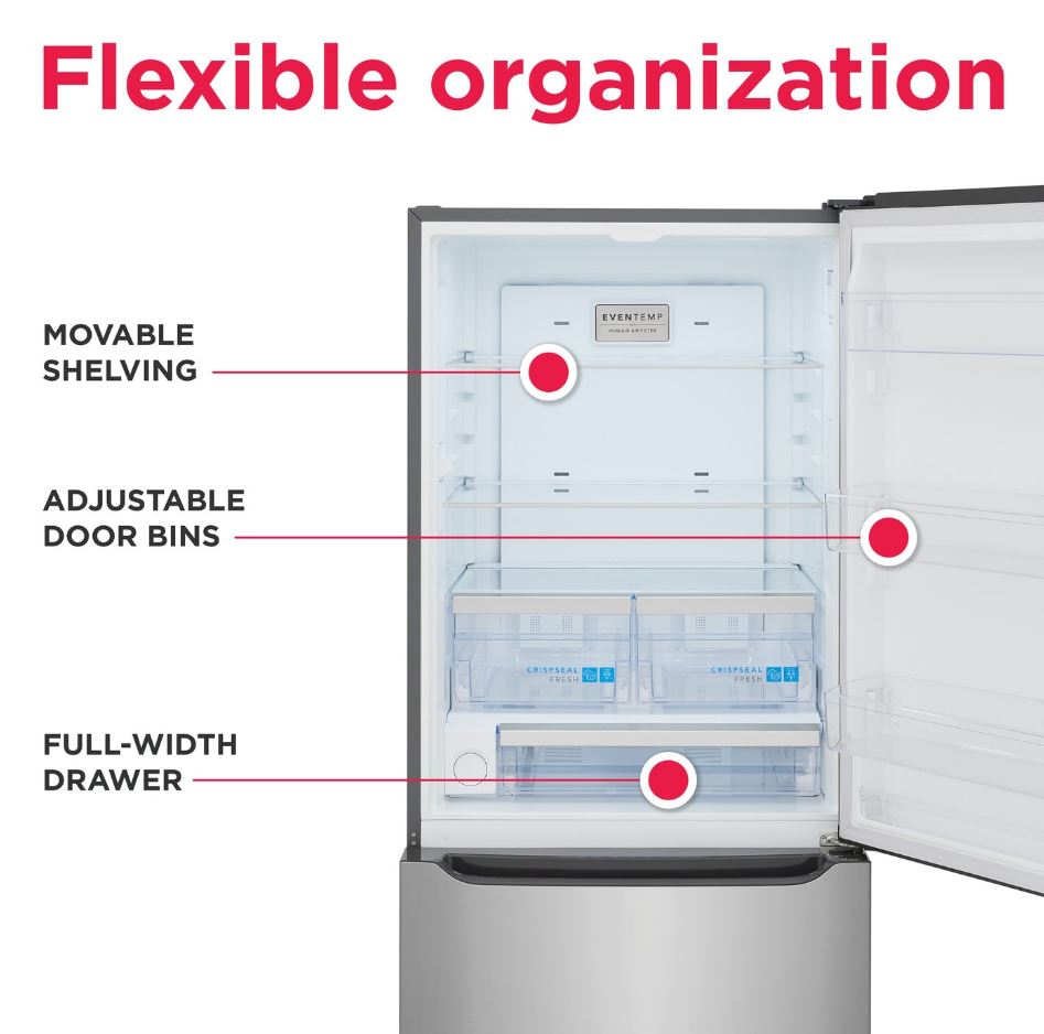 Frigidaire - GalleryÂ 28.8 Cu. Ft. Standard-Depth French Door Refrigerator - Stainless Steel - GRBN2012AF- SN 1K42376773