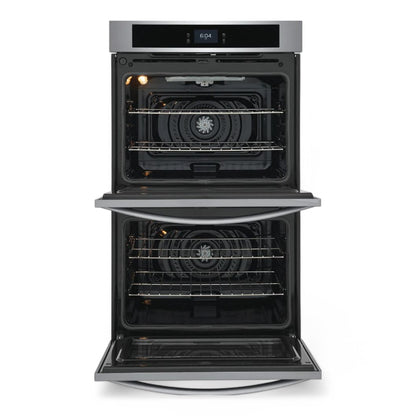 Frigidaire - 30 in. Double Electric Wall Oven with Convection - Stainless Steel - FCWD3027AS- SN VF43847478