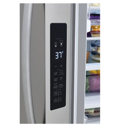 Frigidaire - 36 in 28.8 cu. ft. Standard Depth French Door Refrigerator in with Internal Water Dispenser - Stainless Steel  - FRFN2813AF- SN 4A437112067