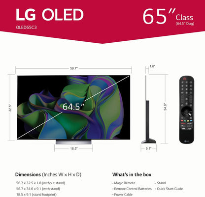 LG 65"OLED Smart TV Class C3 Series 4K UHD webOS - OLED65C3PUA