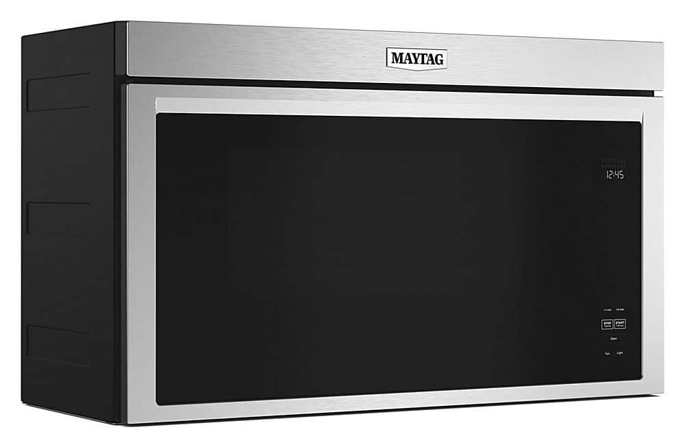 BLP00411 - Maytag - 30 in. W 1.1 cu. ft. Fingerprint Resistant Stainless Steel Flush Built-In 1000-Watt Over the Range Microwave