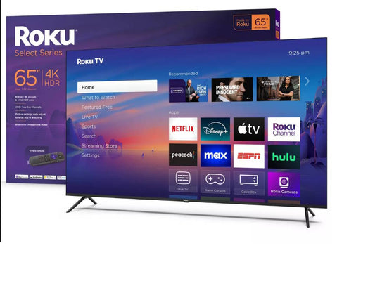 Roku 65" Select Series 4K HDR Smart Roku TV with Roku TV Remote: LED, Wi-Fi, HDMI 65R4C4-C