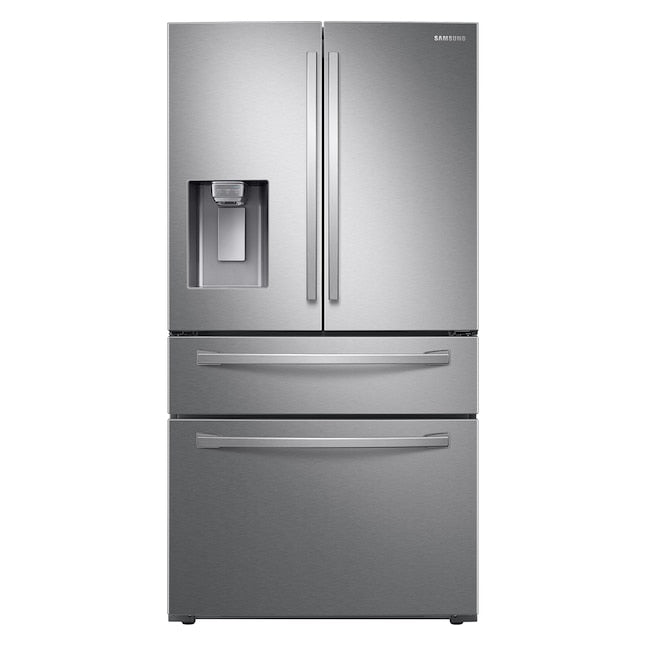 BLP00340 - Samsung - 28 cu. ft. 4-Door French Door Refrigerator with FlexZone™ Drawer - Fingerprint Resistant Stainless Steel - DENTED