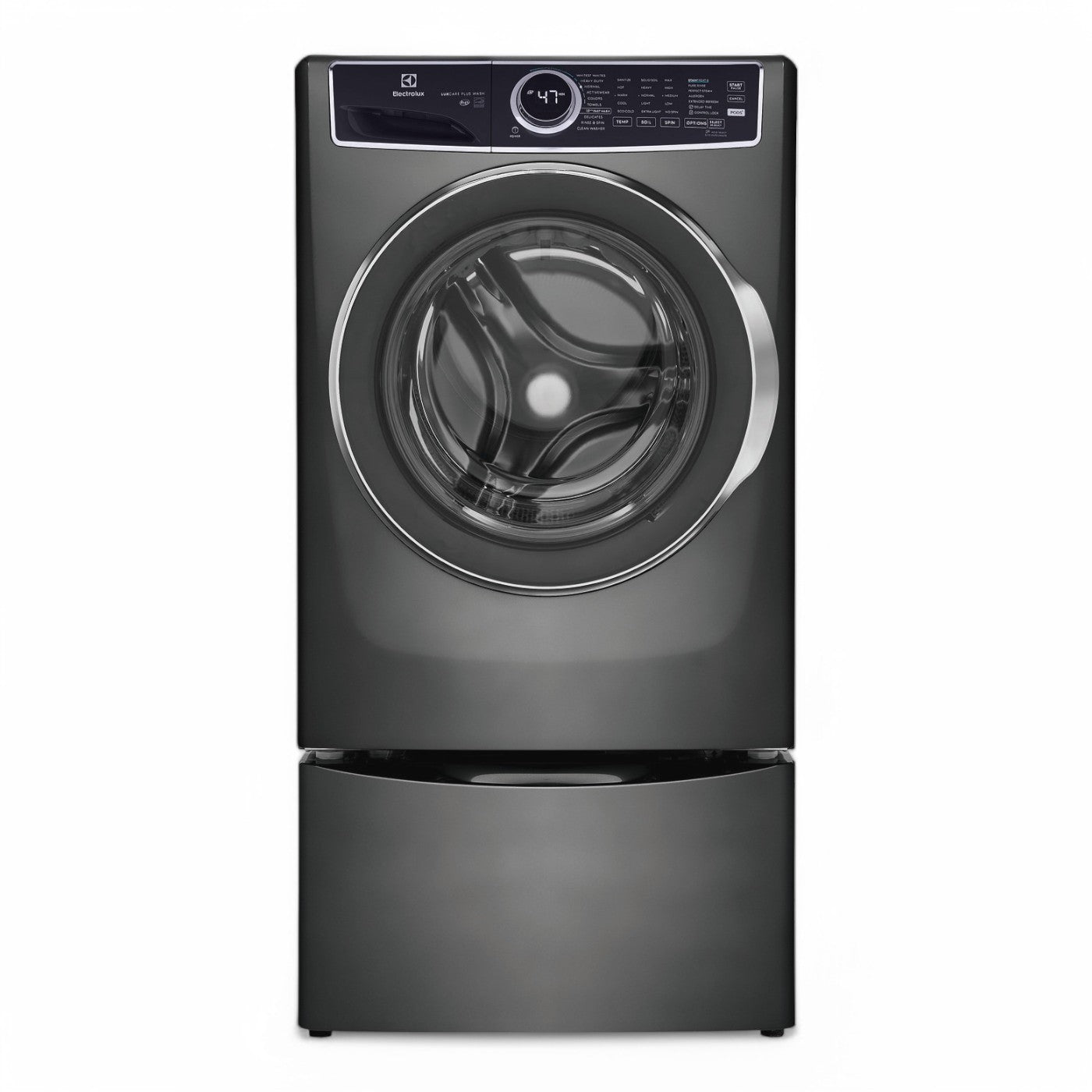 Electrolux - 4.5 Cu.Ft. Stackable Front Load Washer with Steam and LuxCare Plus Wash System - Titanium - ELFW7537AT- SN 4C41701571