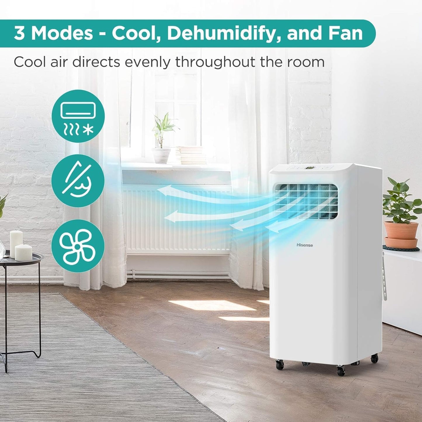 Hisense Portable Air Conditioner 250-Sq.ft 6000 BTU