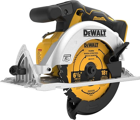AC250204 DEWALT 20V MAX* Circular Saw, 6-1/2-Inch, Cordless, Tool Only