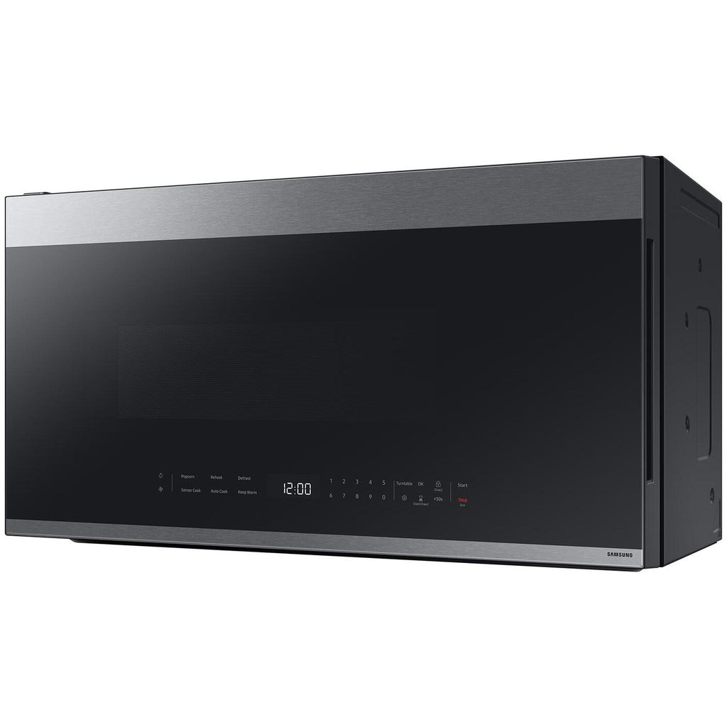 BLP00738 - Samsung - Bespoke 2.1 Cu. Ft. Over-the-Range Microwave with Sensor Cooking and Auto Dimming Glass Touch Controls - ME21DG6700SRA
