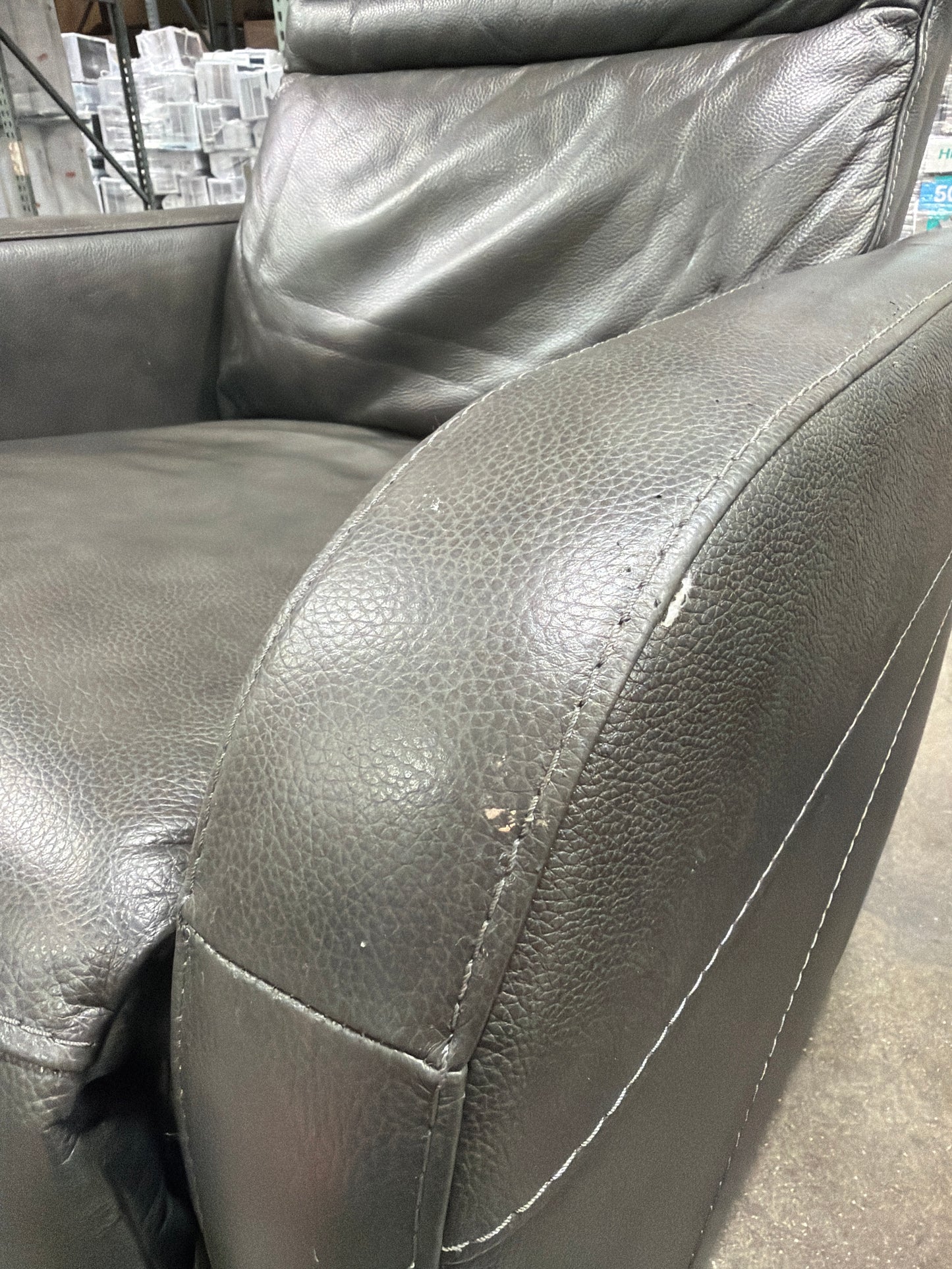 CS260005 Aldryn Leather Power Glider Recliner(Minor tear, Missing Cable)