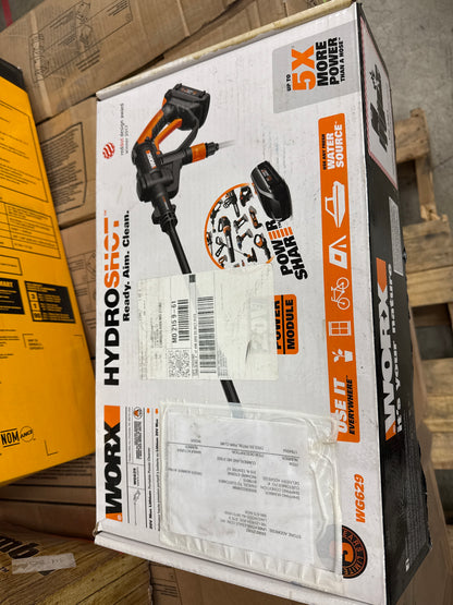 AC250017 WORX WG629 Hydroshot 20V PowerShare 2.0 Ah 320 PSI Cordless Portable Power Cleaner