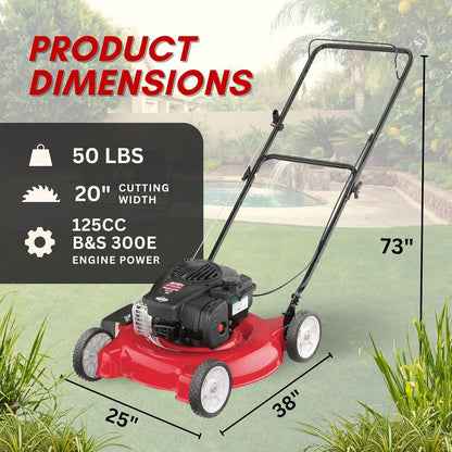 AC250047 20 in. 125 cc OHV Briggs and Stratton Gas Walk Behind Push Mower