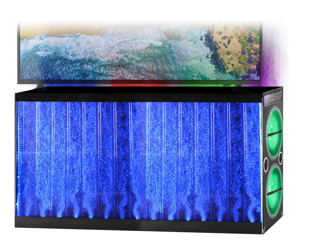 XAQUASTAND  4 x 10  Bluetooth TV STAND with WaterFall Front & Explosive Sound