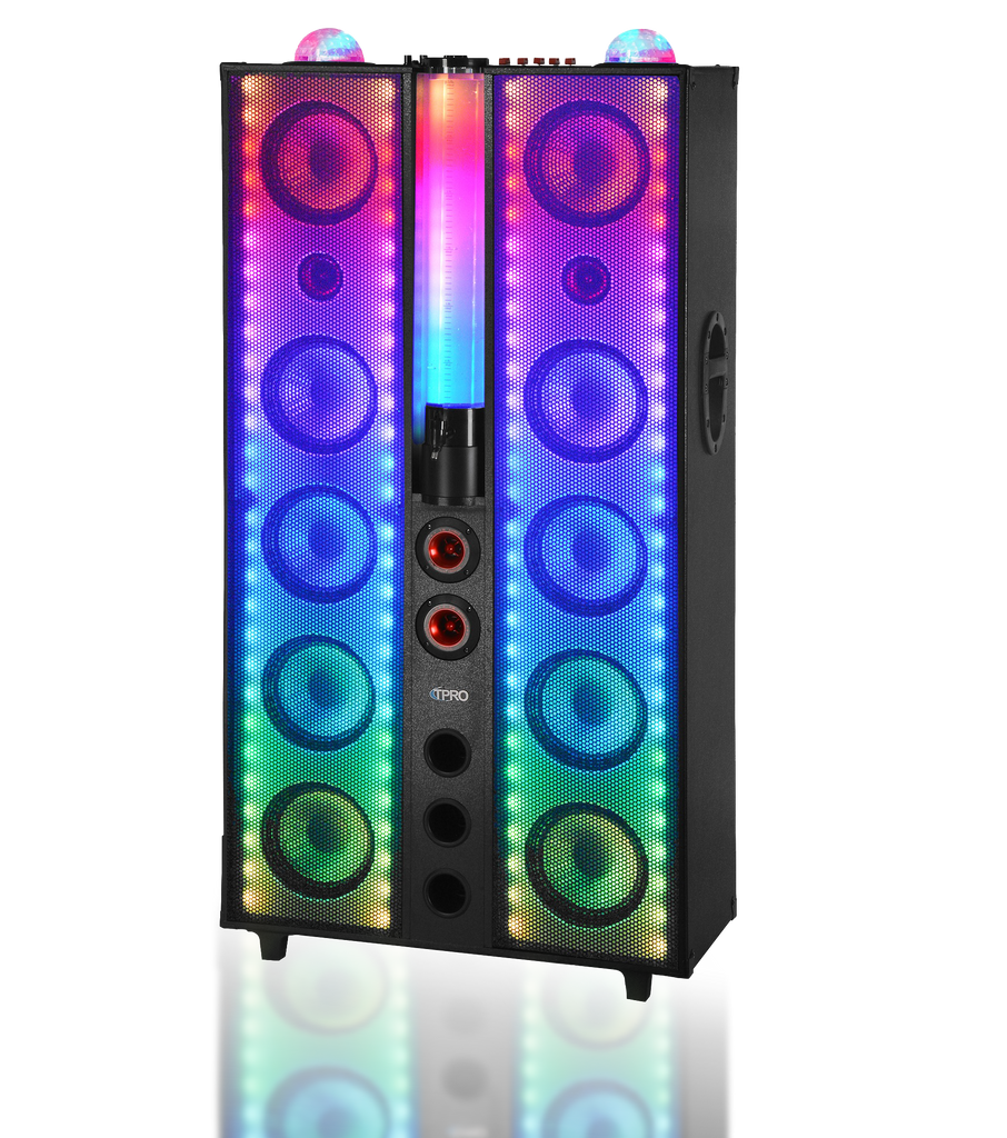 Technical Pro 10 x 8" LED Bluetooth Party Speaker with Beer Dispenser & Wireless Mic
