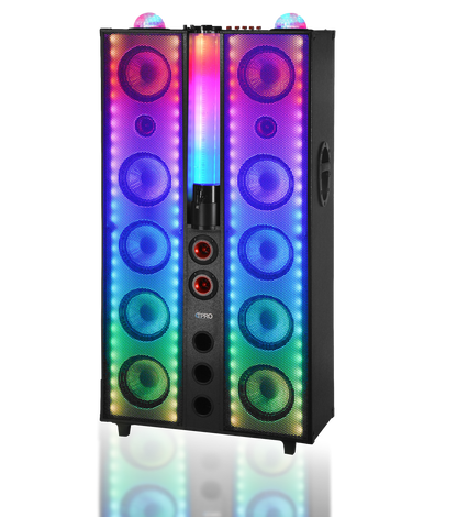 Technical Pro 10 x 8" LED Bluetooth Party Speaker with Beer Dispenser & Wireless Mic