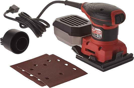 AC250606 Milwaukee 6033-21 3 Amp 1/4 Sheet Orbital 14,000 OBM Compact Palm Sander with Dust Canister (2 Sheets of Sandpaper Included)