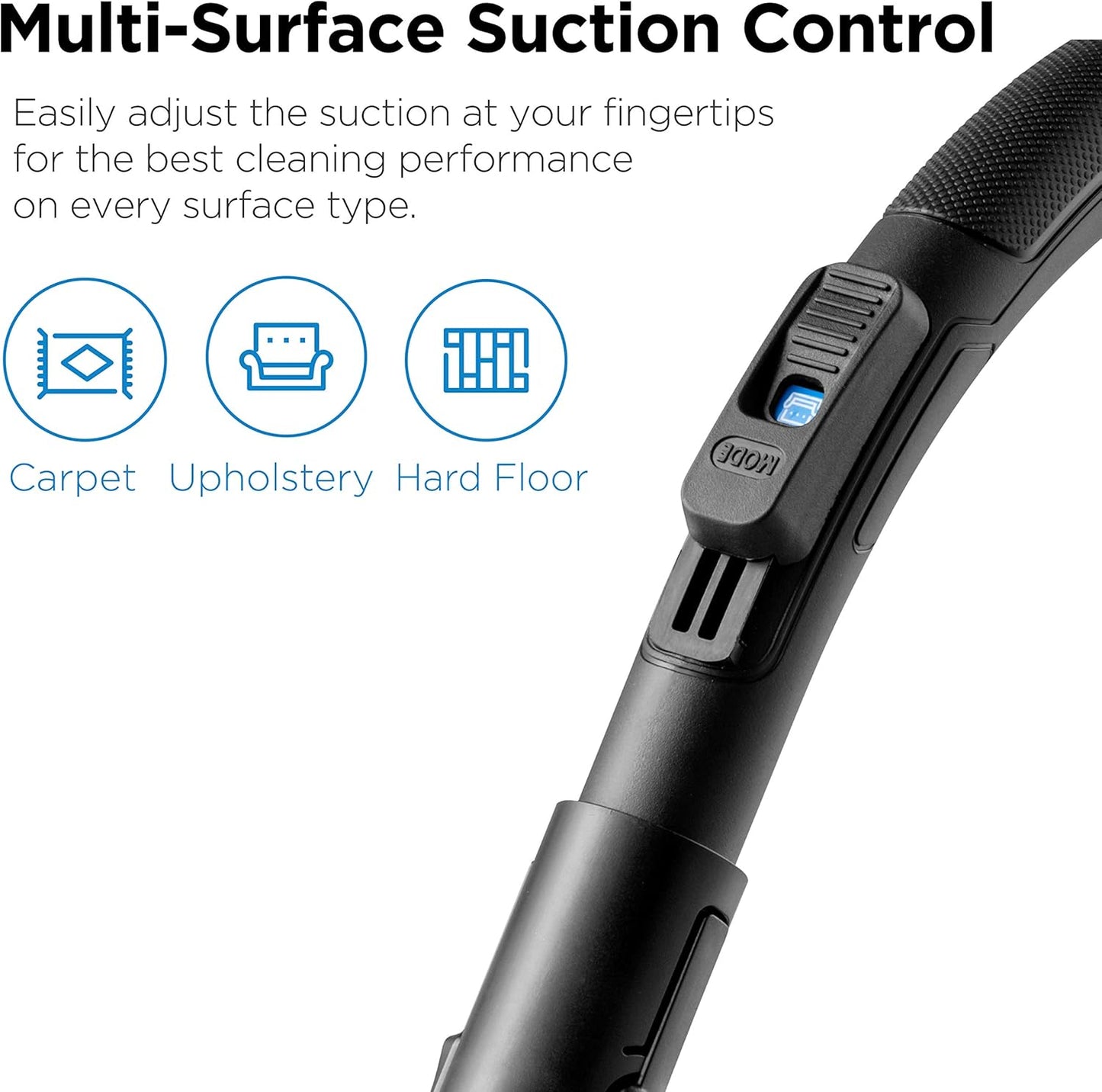 Eureka WhirlWind Bagless Canister 2.5L Vacuum Cleaner, Lightweight Vac for Carpets and Hard Floors, Blue NEN110A-R