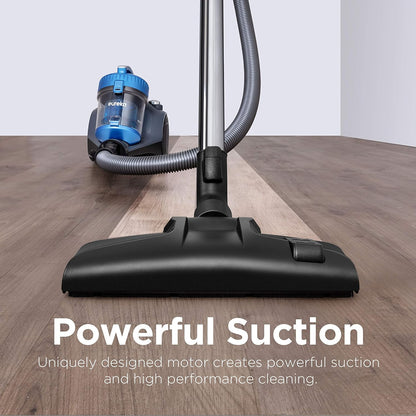 Eureka WhirlWind Bagless Canister 2.5L Vacuum Cleaner, Lightweight Vac for Carpets and Hard Floors, Blue NEN110A-R