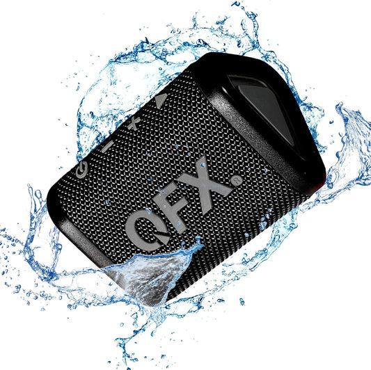 QFX BT-ZXO IPX-7 Rechargeable Waterproof Bluetooth Speaker BT-ZX0-R