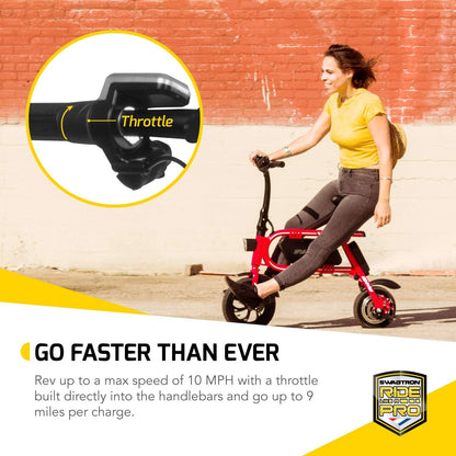 Swagtron SwagCycle SCE-1 12T 200W Envy Steel Frame Folding Electric Bike 14" Frame Black Holds up to 264 lbs, Up to 9 miles per charge  36860-2-R