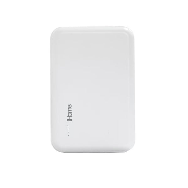 iHome 5000mAh Magnetic Portable Power with USB-A, White 2IHPP1008WHTCB