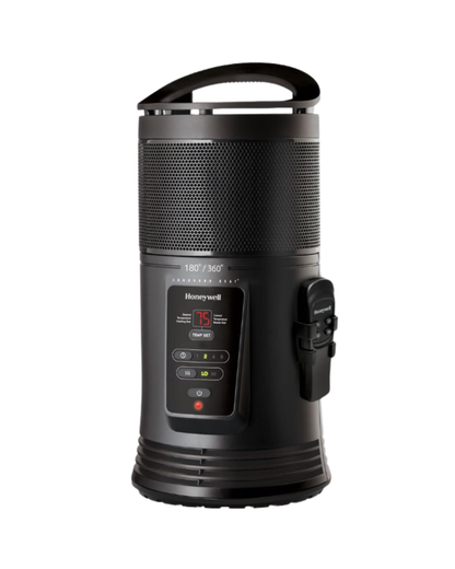 AC250612 Honeywell HZ-445R Ceramic Surround Heat Whole Room Heater with Remote Control, Black