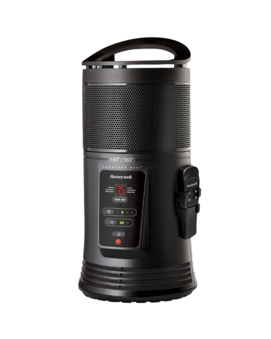 AC250612 Honeywell HZ-445R Ceramic Surround Heat Whole Room Heater with Remote Control, Black