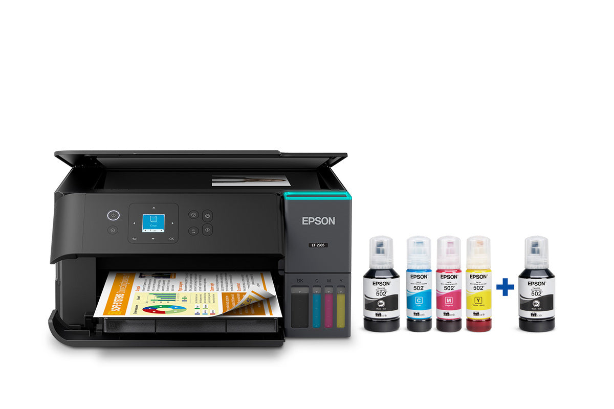Epson EcoTank ET-2985 Wireless All-in-One Color Supertank Printer  C11CL41205-CD Used / Open box