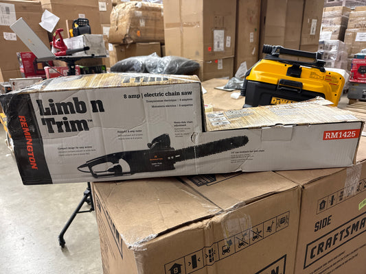 AC250020 Remmington 14-inch Electric Chainsaw With 8-amp Motor And Low-kickback Bar