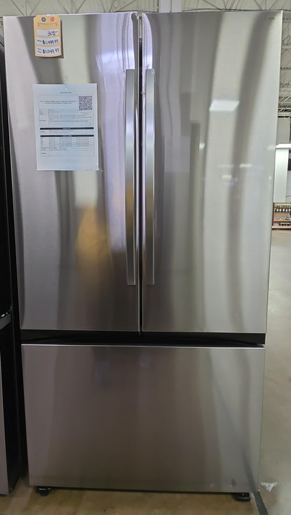 Samsung - 32 cu. ft. 3-Door French Door Smart Refrigerator with Dual Auto Ice Maker - Stainless Steel - RF32CG5100SRAA (0BXF4BCXA00806W)