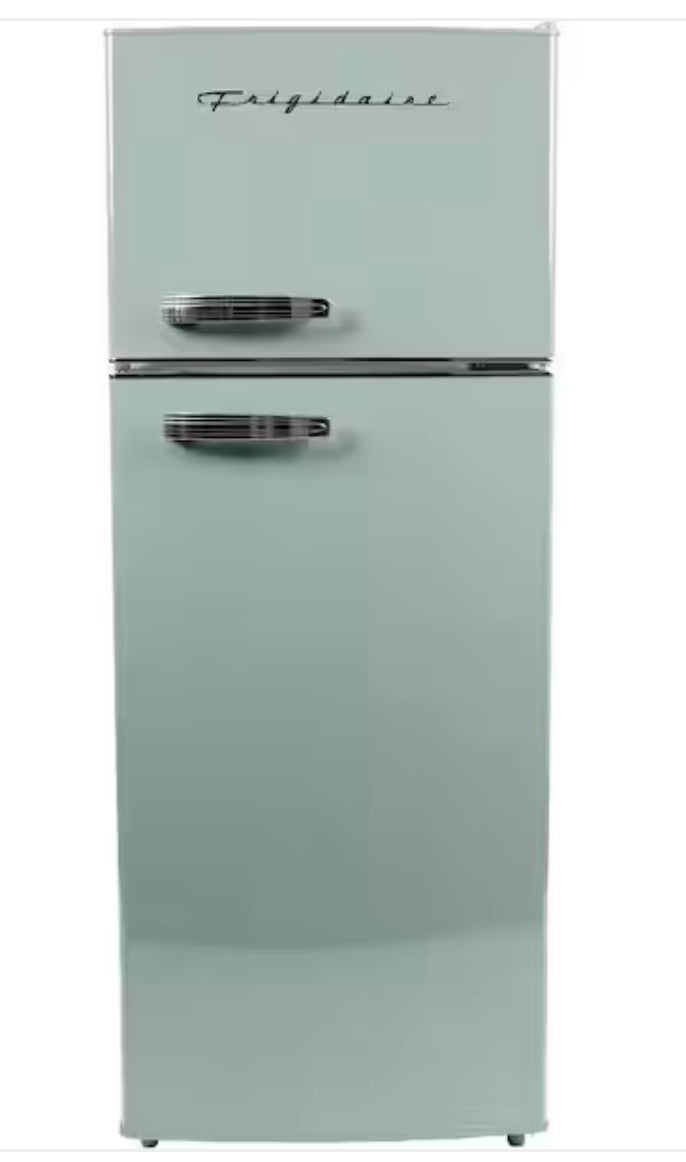 AC260316 Frigidaire 7.5 cu. ft. Retro Mini Fridge in Mint with Top Freezer - EFR753
