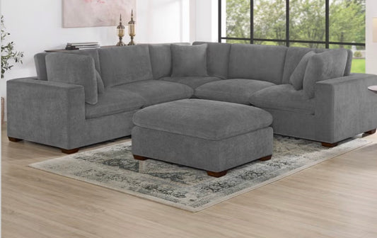 CS260060 Thomasville Lowell 6-piece Modular Sectional(dirty)