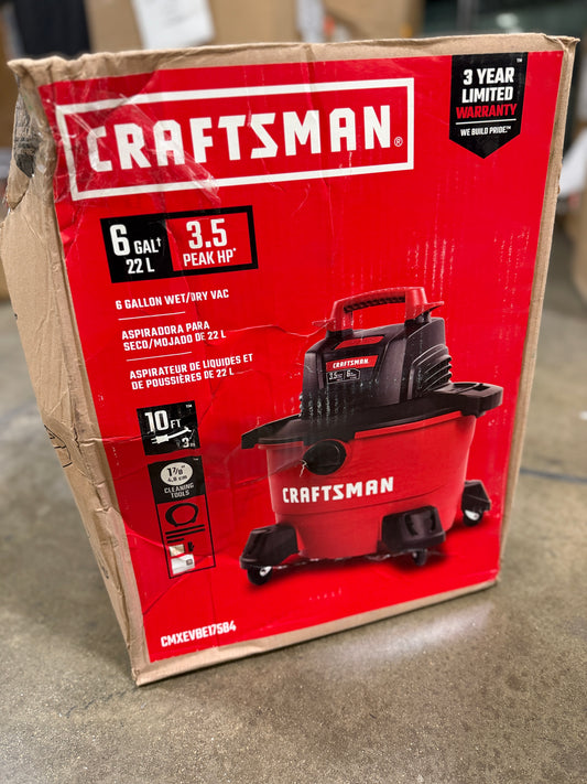 AC250842 Craftsman 6 Gal Dry Vac