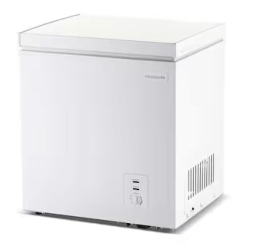 AC260158 Frigidaire Chest Deep Freezer, 2.0 Cu. Ft. Capacity, Adjustable Thermostat-Removable Vinyl Coated Wire Basket-Easy Defrost Drain- Garage Ready- Pearl White - Dented
