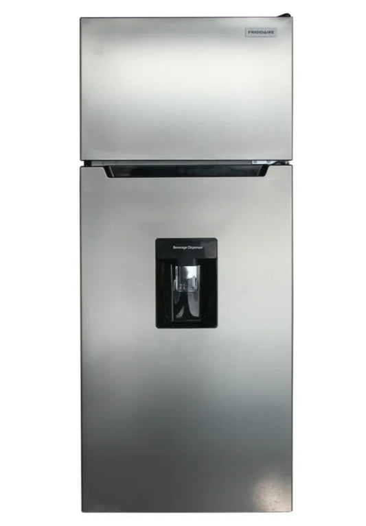 AC260226 EFR760 Frigidaire 7.3 Cu Ft Top Freezer Refrigerator with Beverage Dispenser, Platinum – Apartment Size Refrigerator