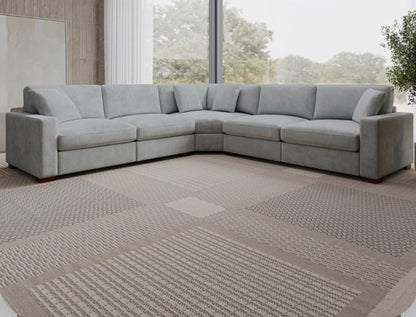 CS260089 Thomasville Selene Fabric Sectional with Power Footrests