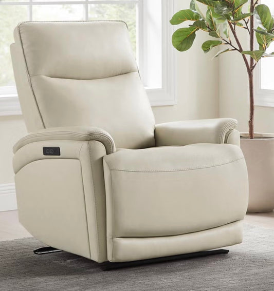 CS260041 Sanders Leather Power Recliner with Power Headrest (Leather has a small tear)