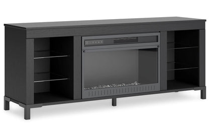 AH115 Cayberry 60" TV Stand with Electric Fireplace(Heater does not work)