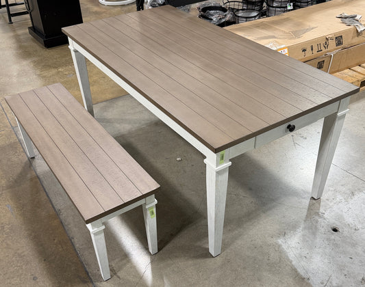 BJF250264 BJ PERRY - Table and bench - Damaged